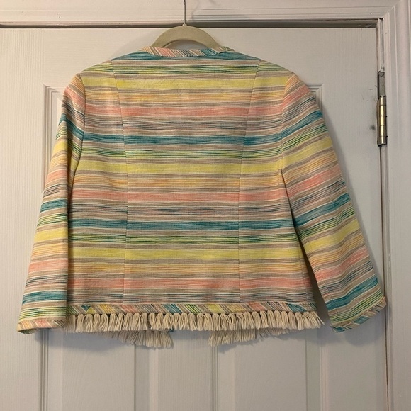 Sara Campbell Striped Multicolor Blazer Jacket - Picture 2 of 6